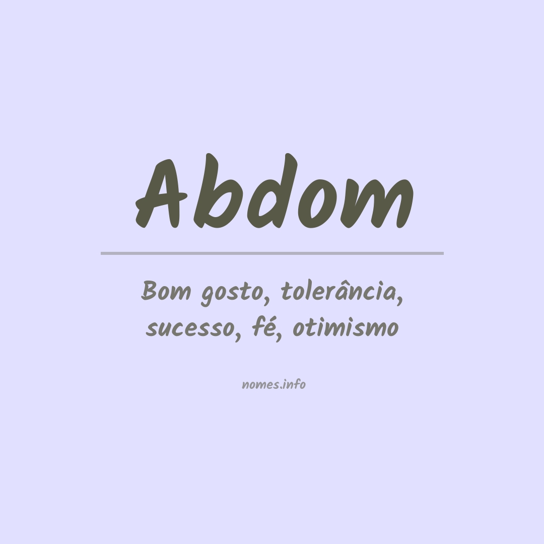 Significado do nome Abdom