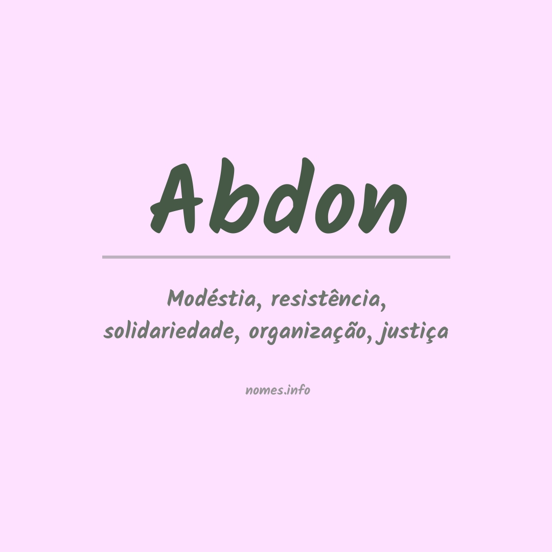 Significado do nome Abdon