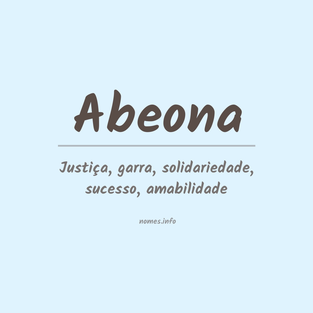 Significado do nome Abeona