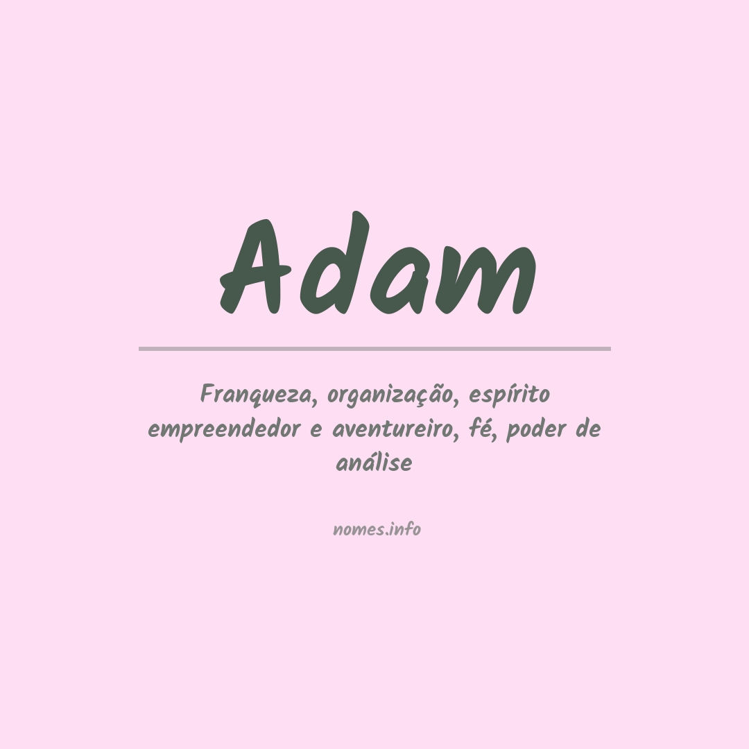 Significado do nome Adam