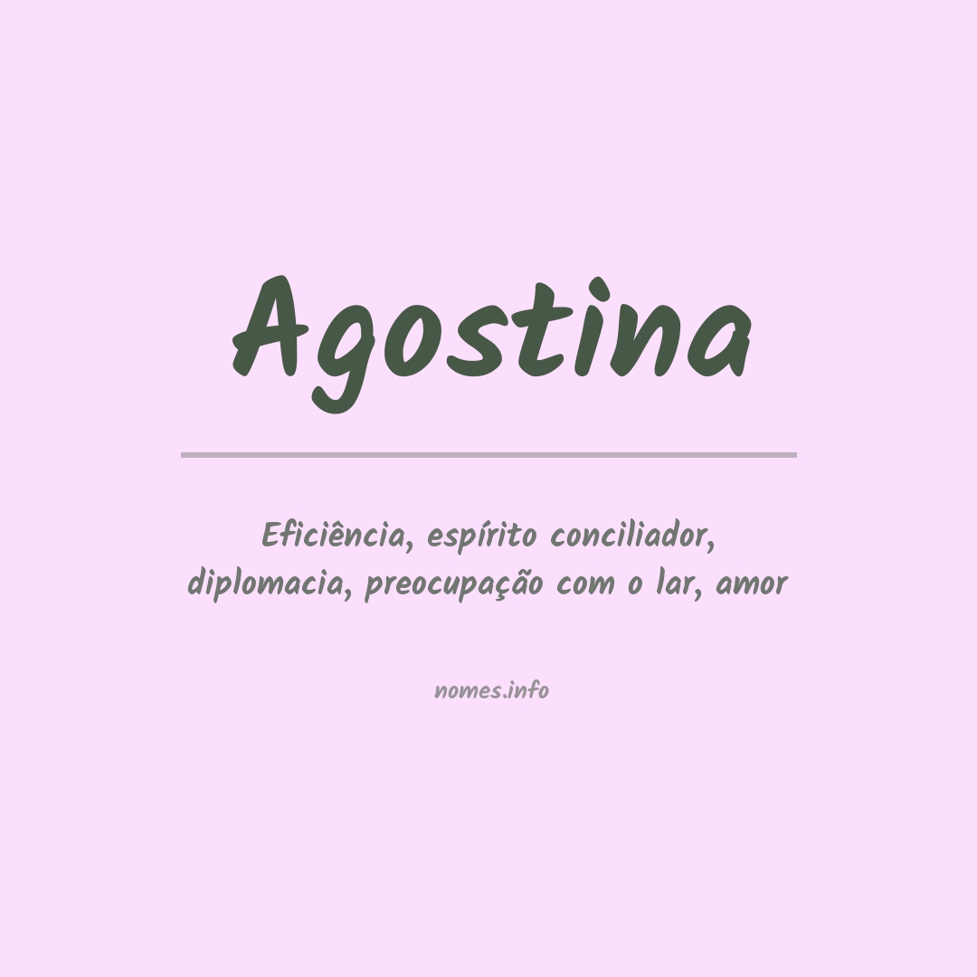 Significado do nome Agostina