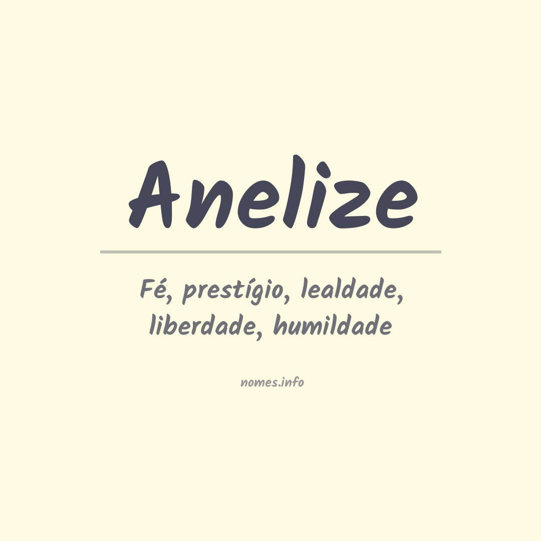 Significado do nome Anelize