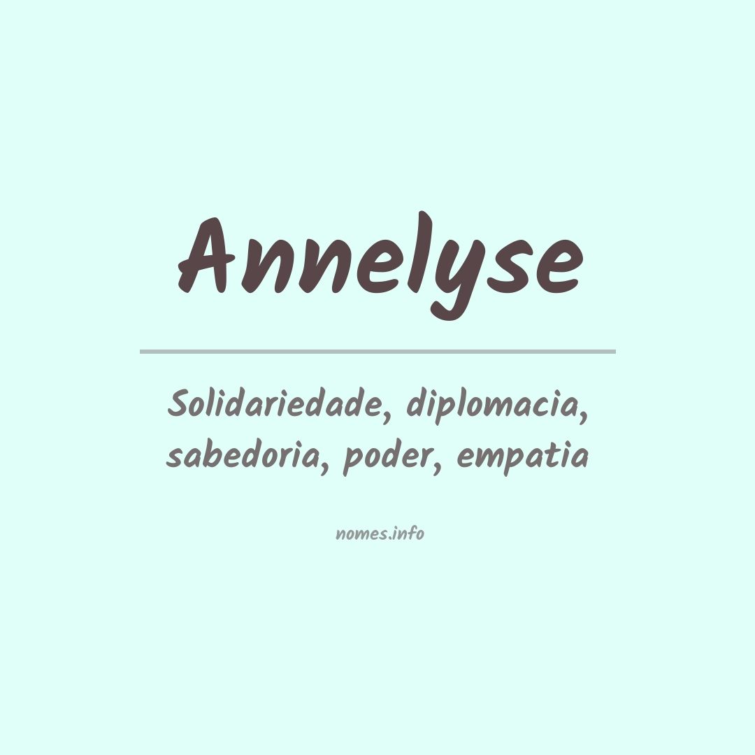 Significado do nome Annelyse