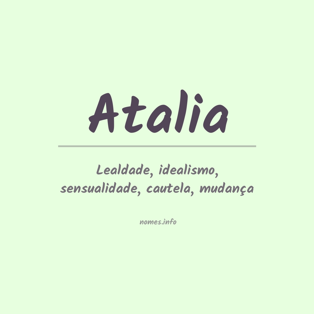 Significado do nome Atalia