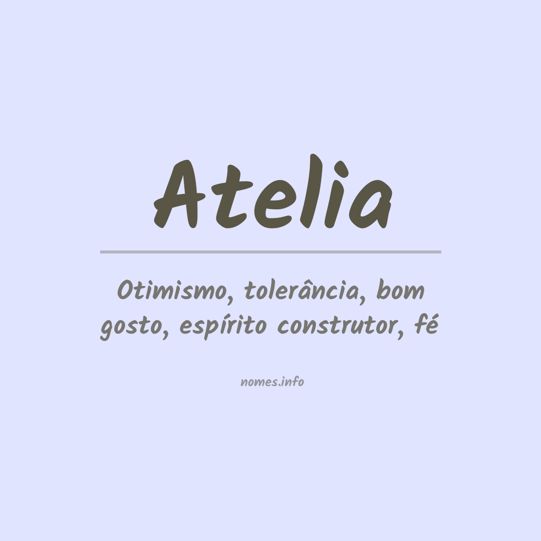 Significado do nome Atelia
