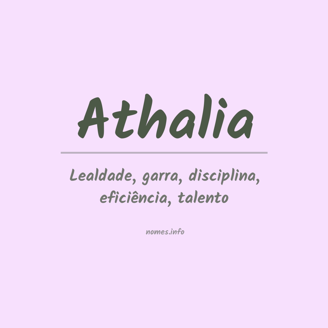 Significado do nome Athalia