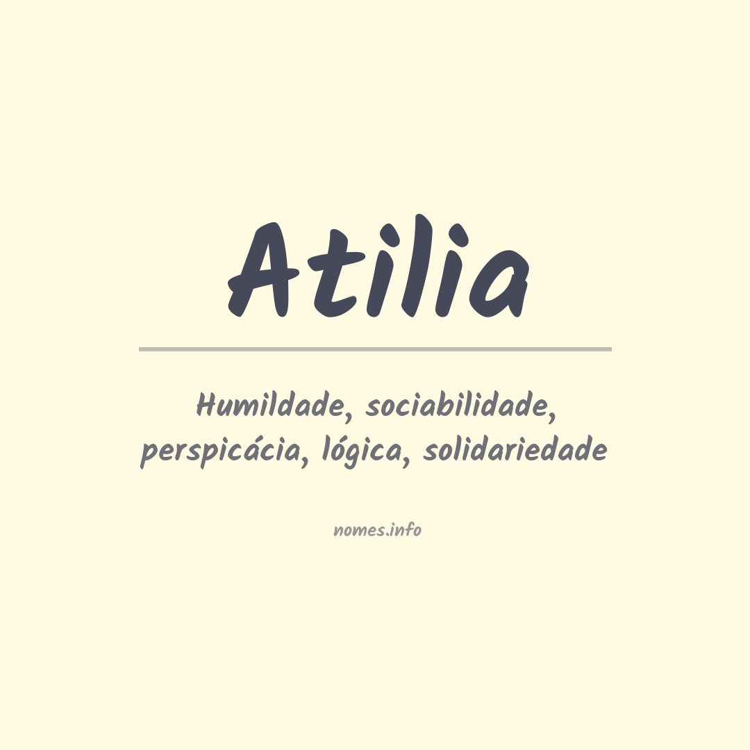 Significado do nome Atilia