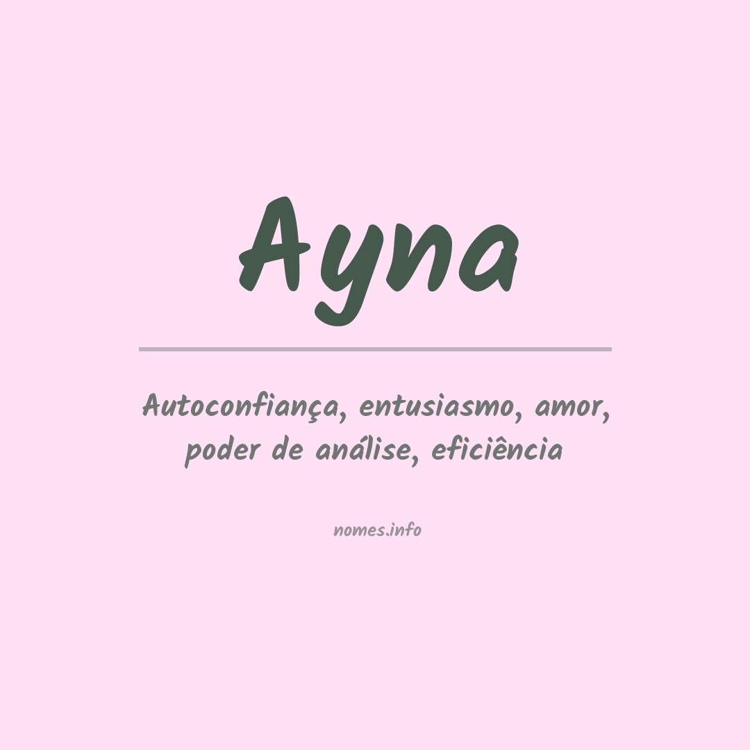 Significado do nome Ayna