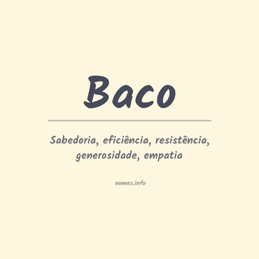 Significado do nome Baco