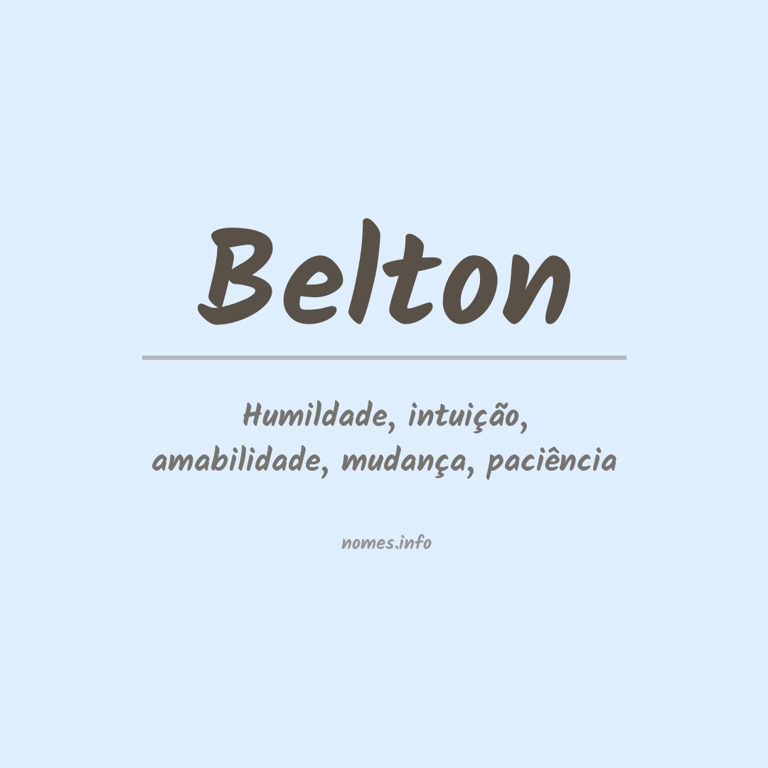 Significado do nome Belton