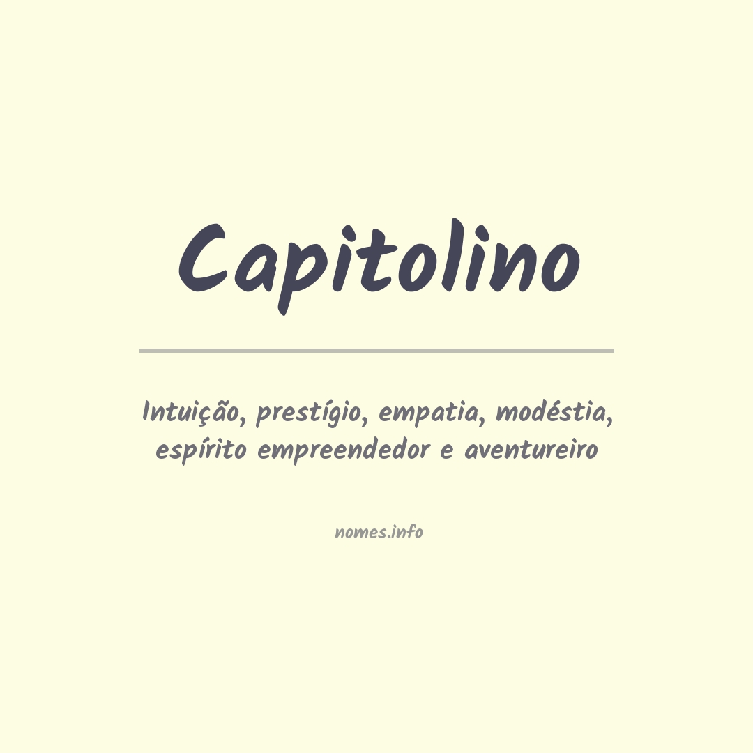 Significado do nome Capitolino