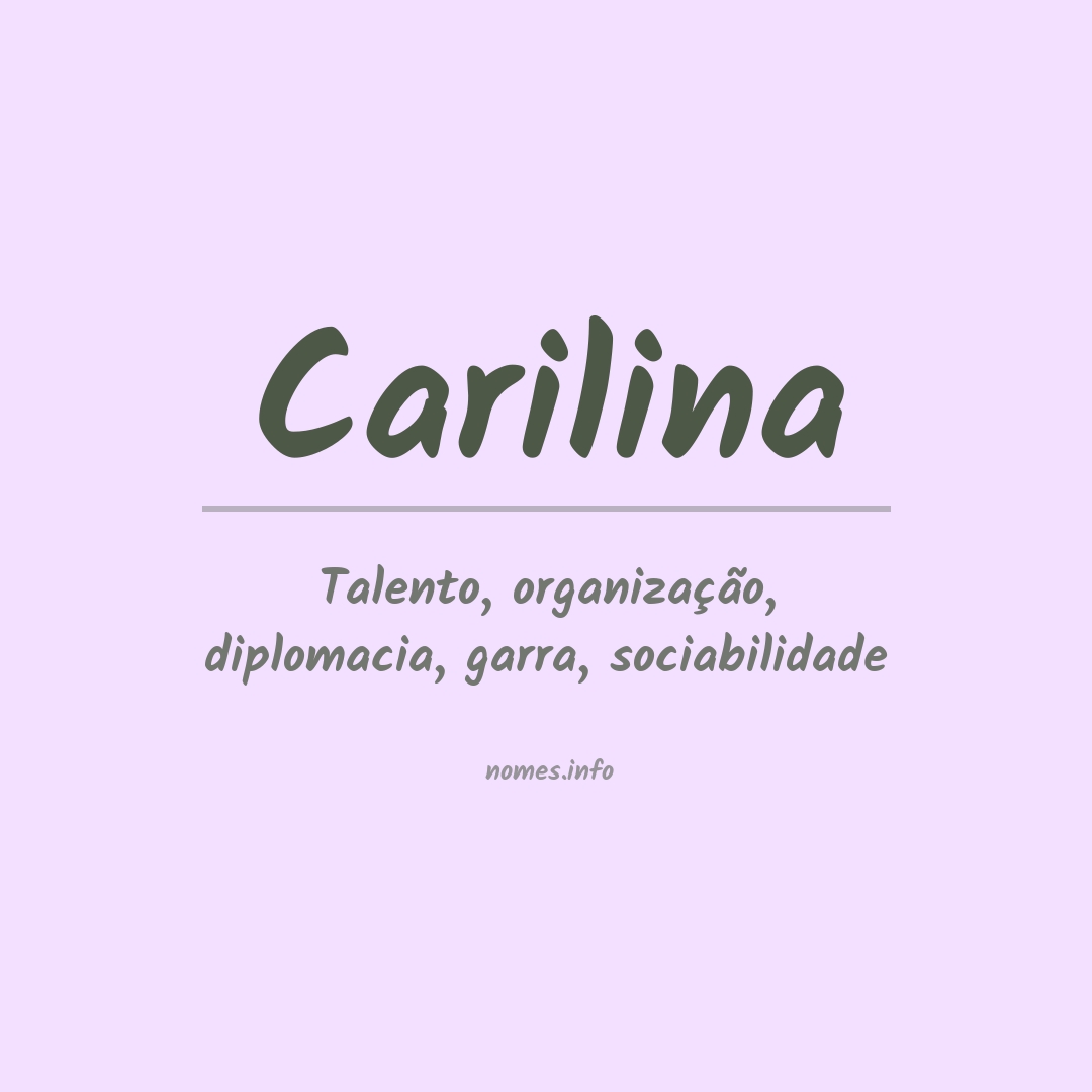Significado do nome Carilina