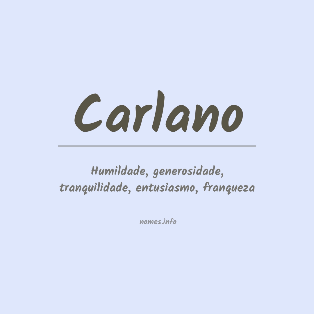 Significado do nome Carlano