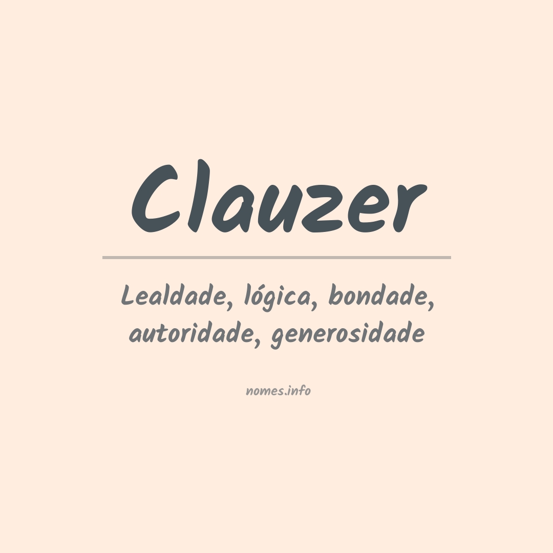 Significado do nome Clauzer