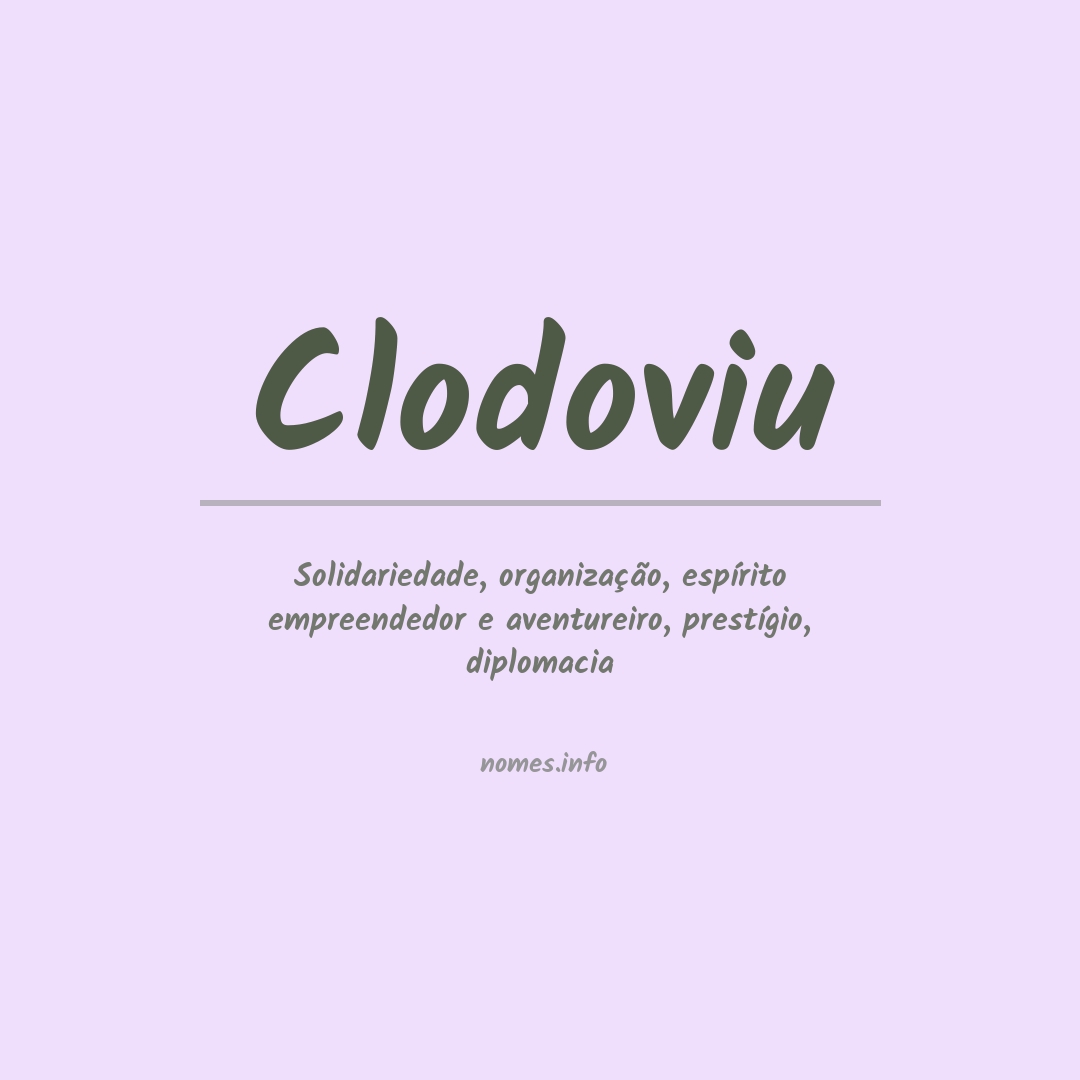 Significado do nome Clodoviu