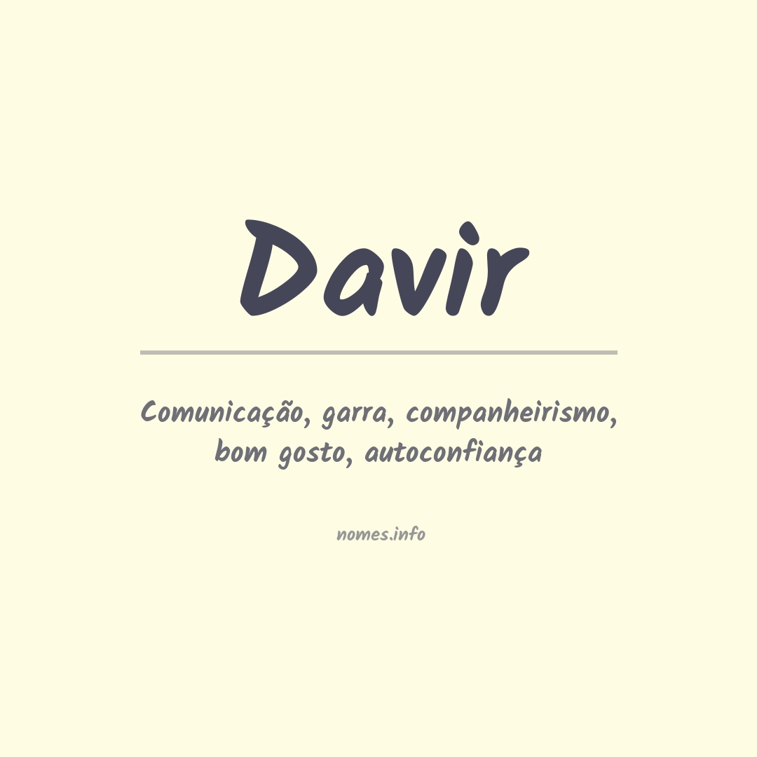 Significado do nome Davir