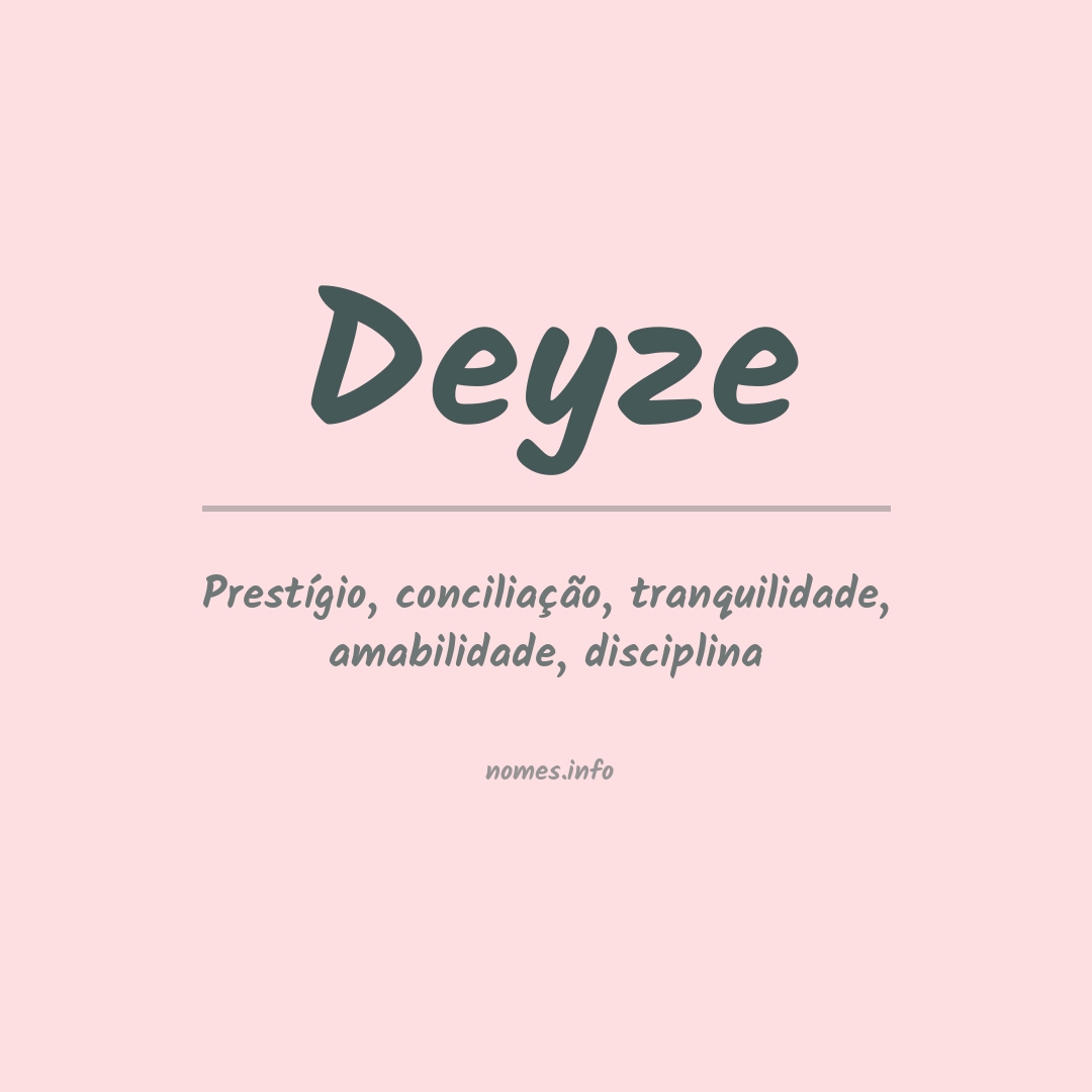Significado do nome Deyze