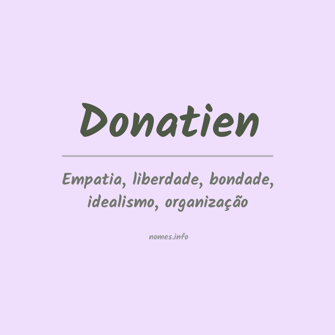 Significado do nome Donatien