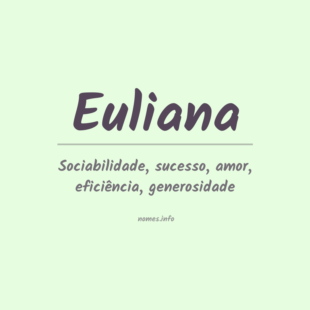 Significado do nome Euliana
