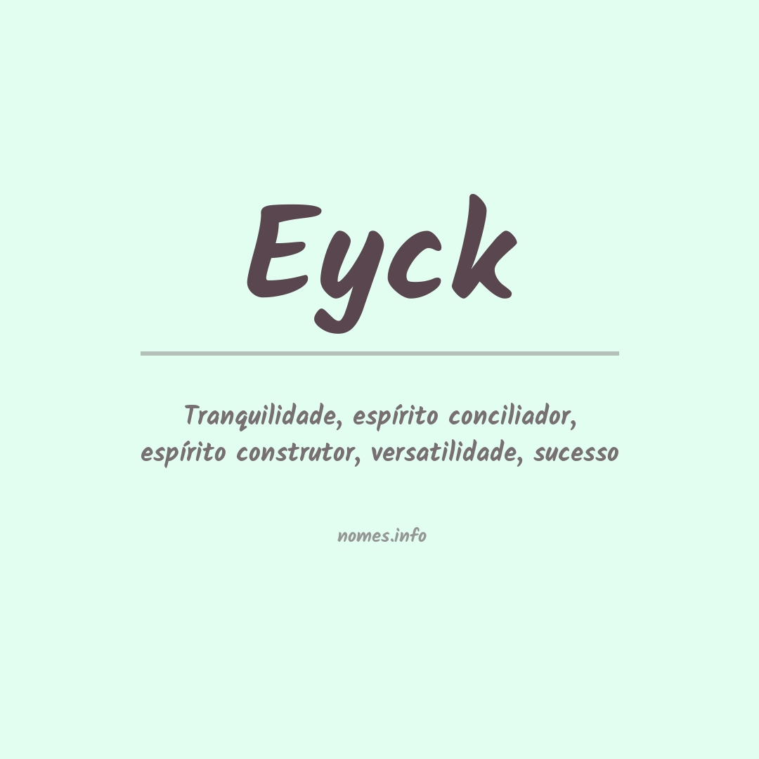 Significado do nome Eyck