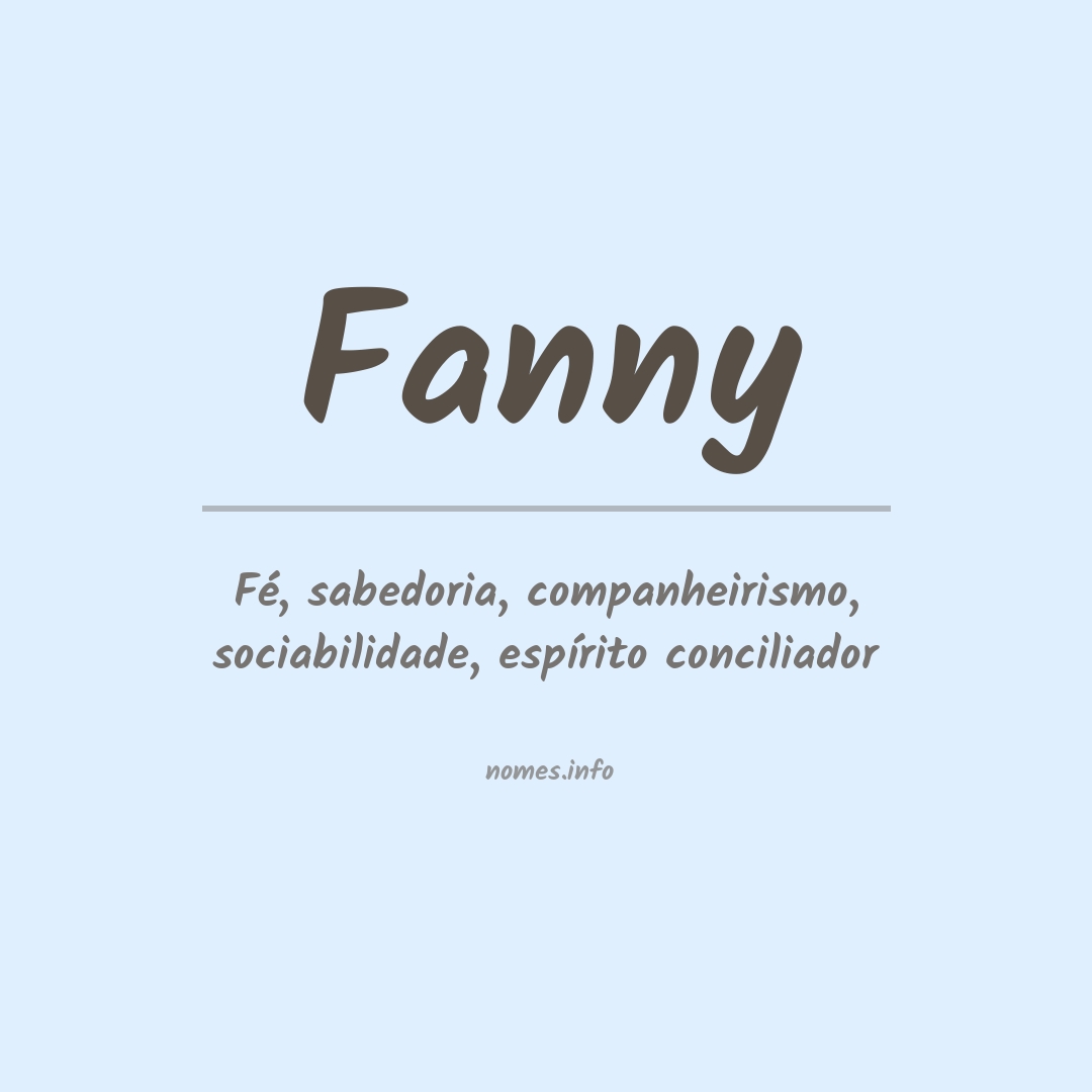 Significado do nome Fanny