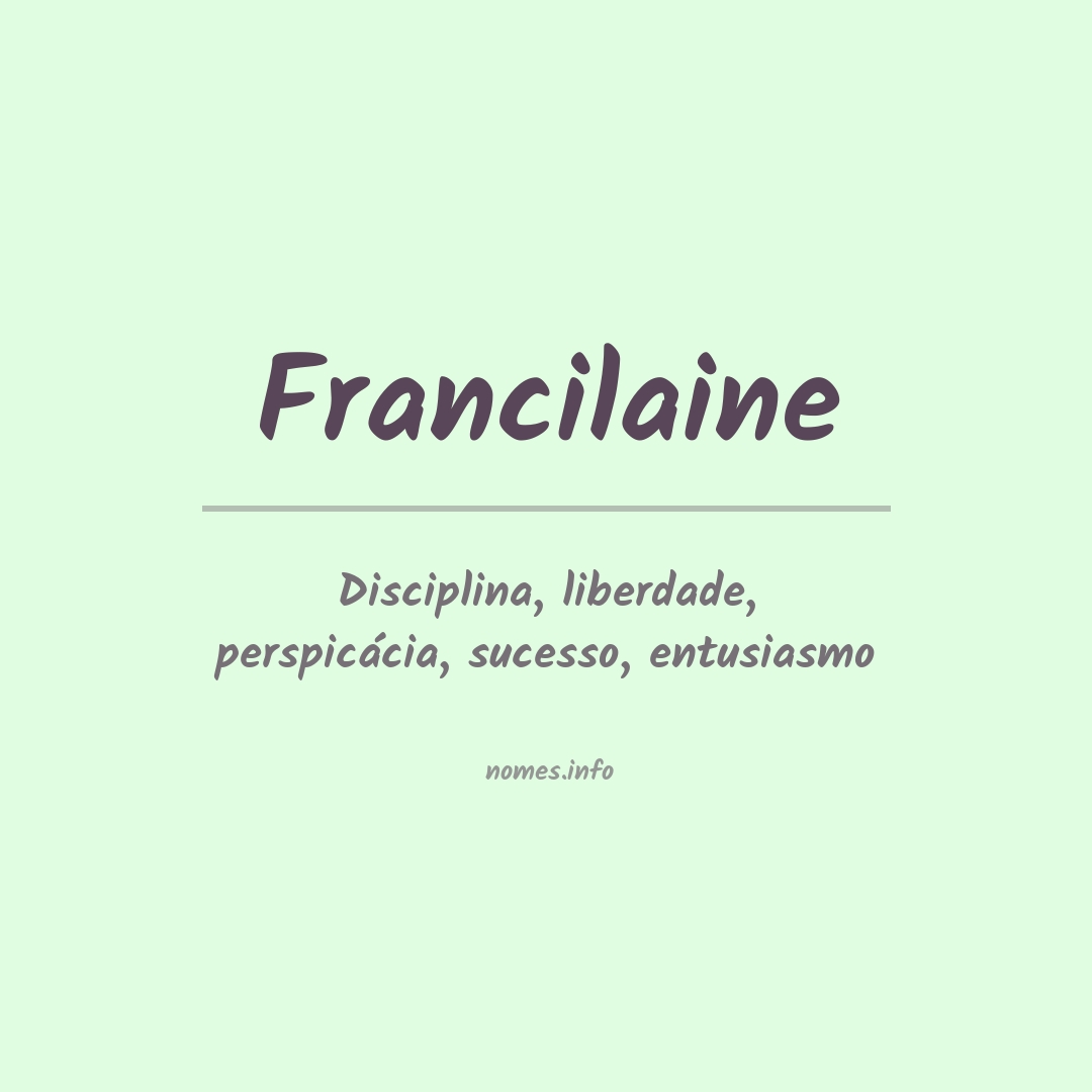 Significado do nome Francilaine