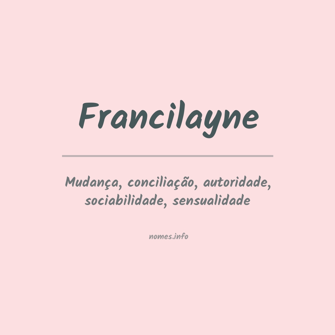 Significado do nome Francilayne
