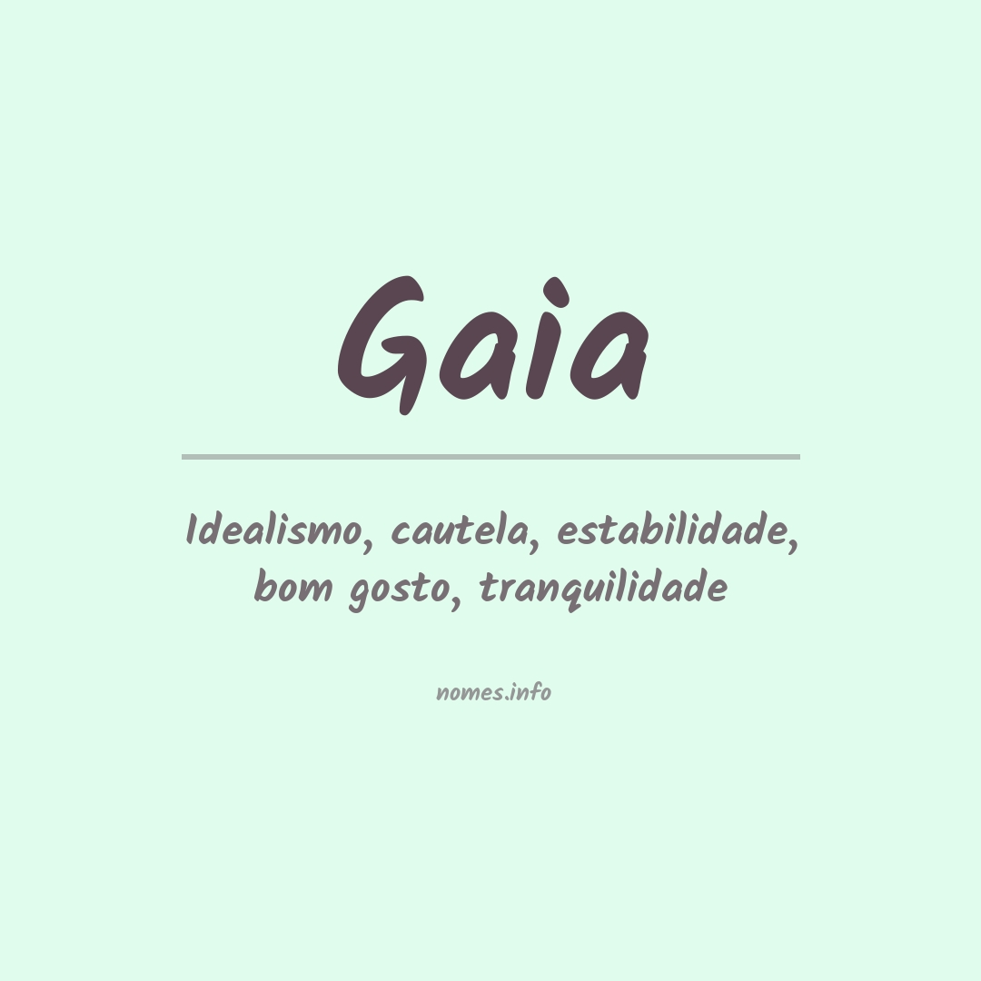 Significado do nome Gaia