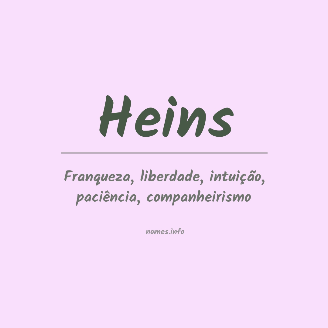 Significado do nome Heins