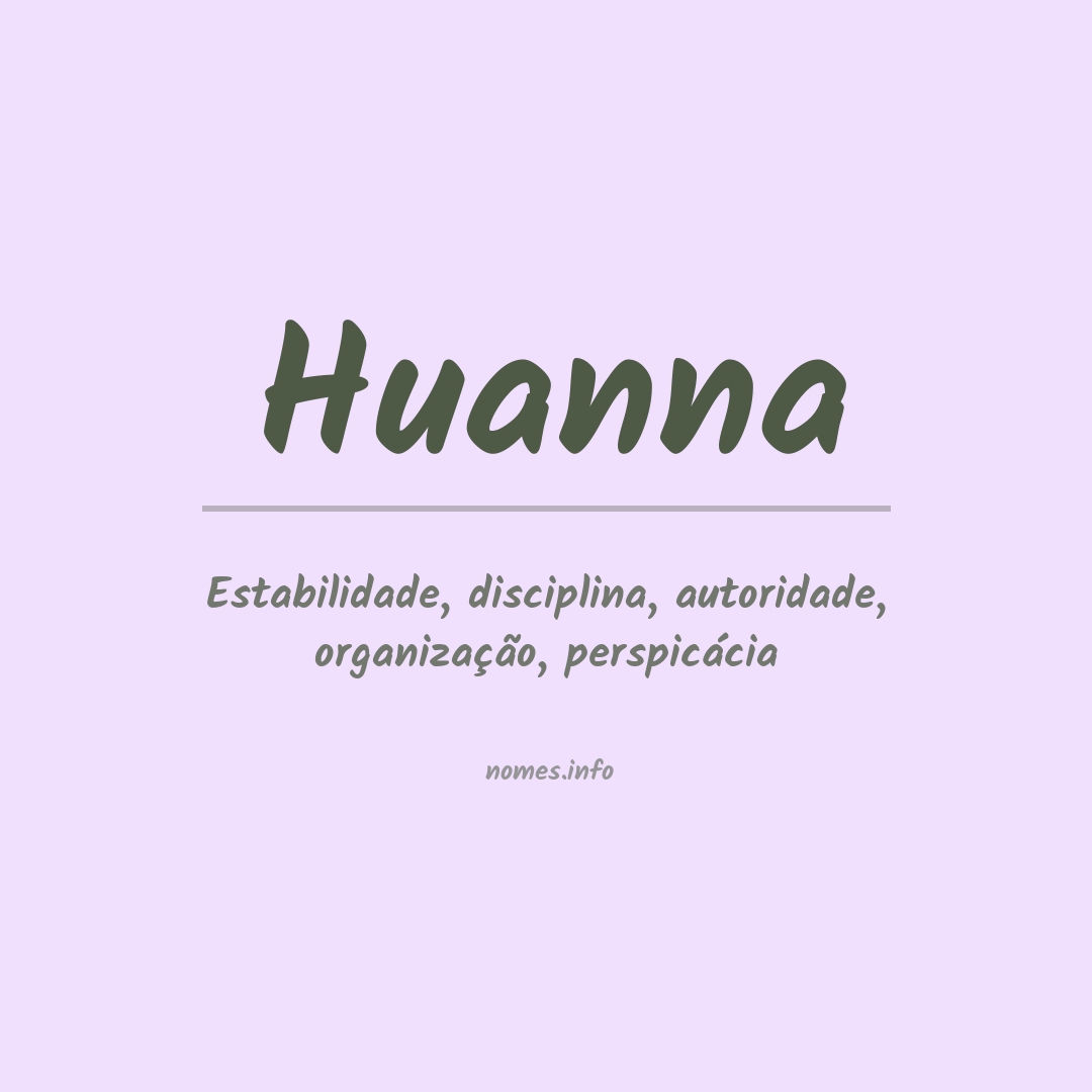 Significado do nome Huanna