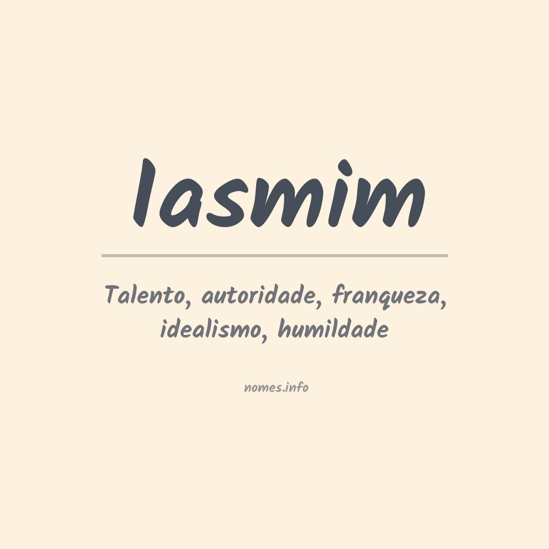 Significado do nome Iasmim
