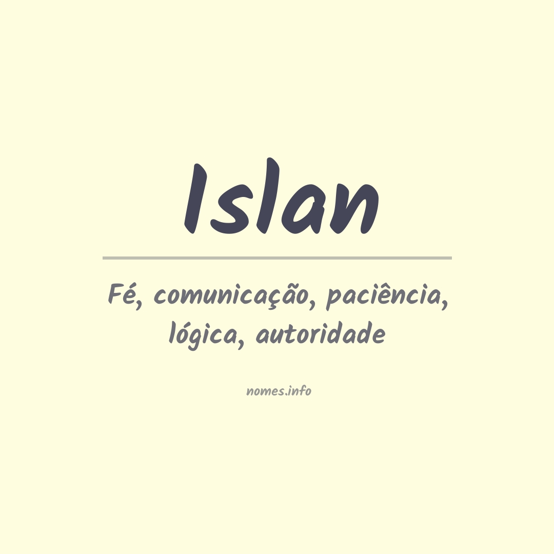 Significado do nome Islan