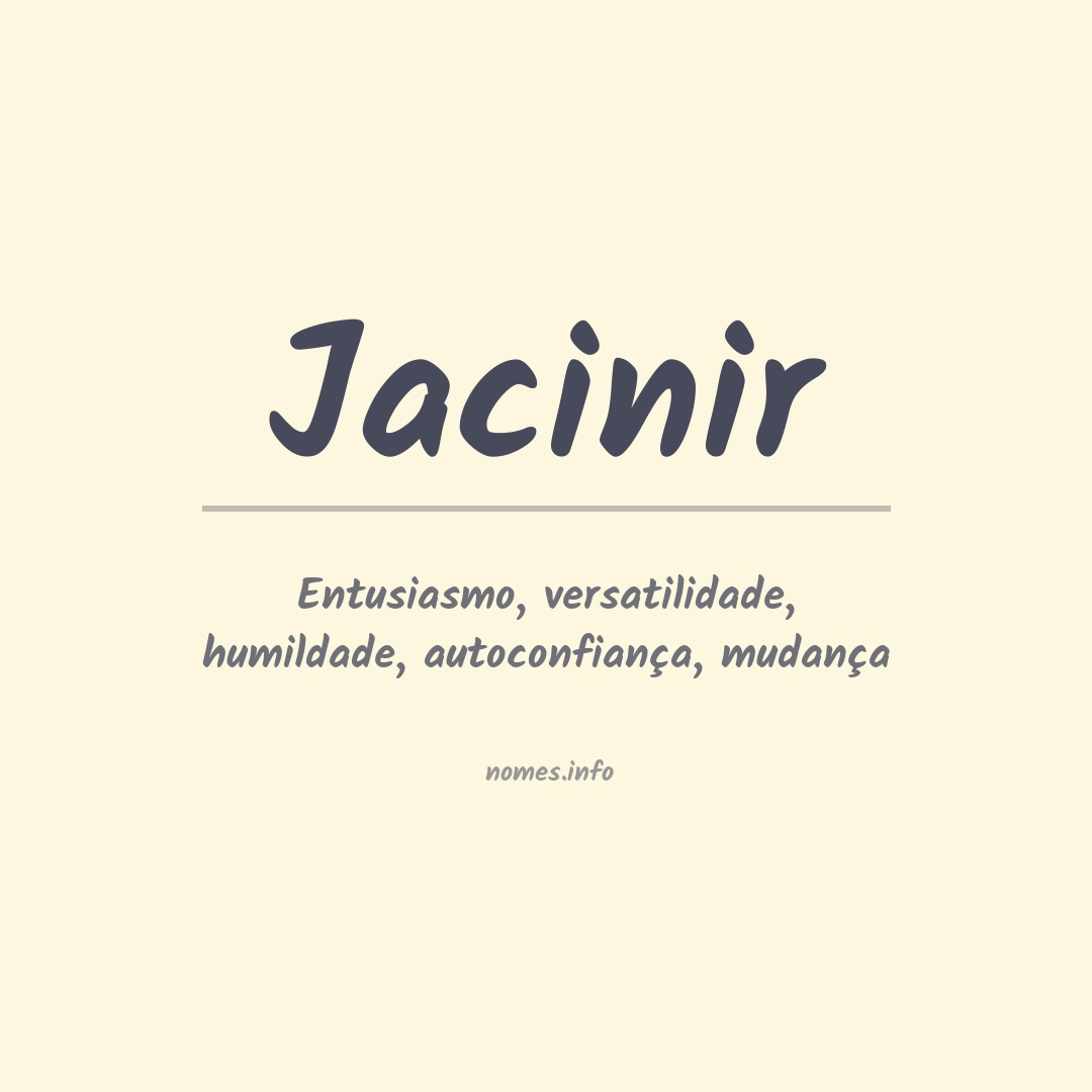 Significado do nome Jacinir