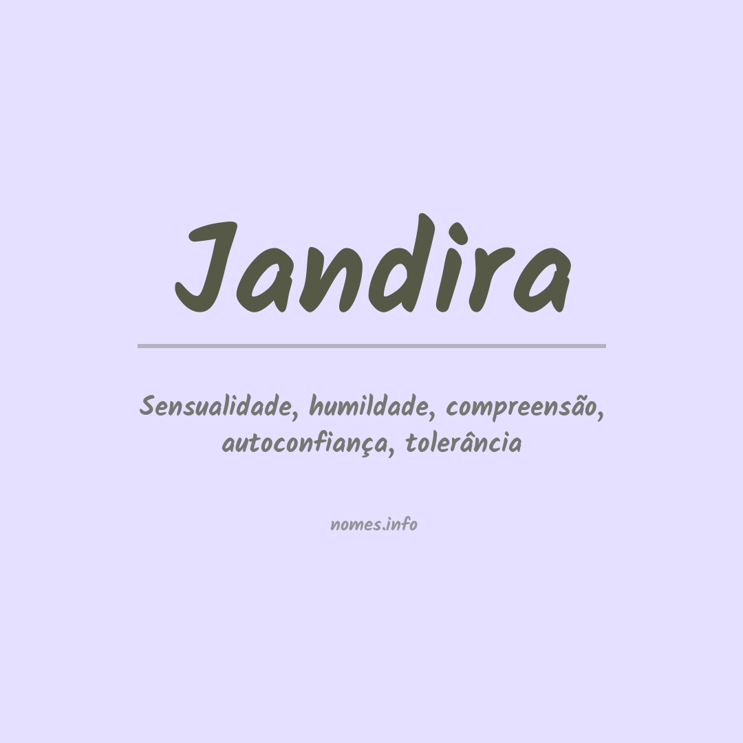 Significado do nome Jandira