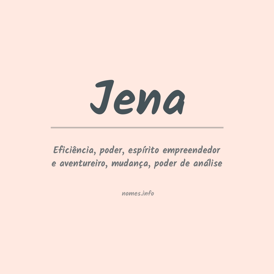 Significado do nome Jena