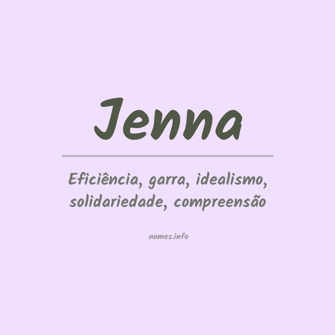 Significado do nome Jenna