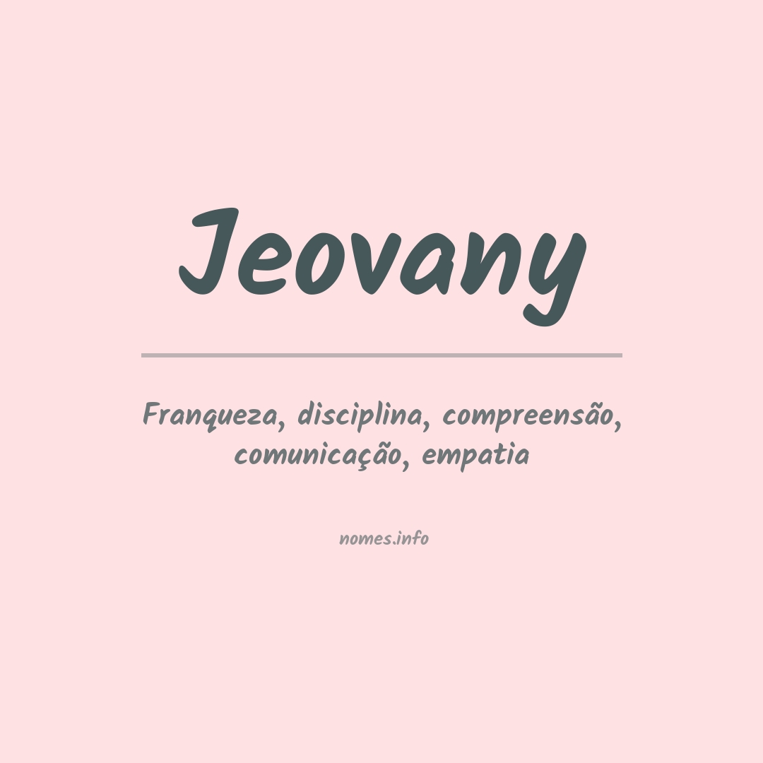 Significado do nome Jeovany