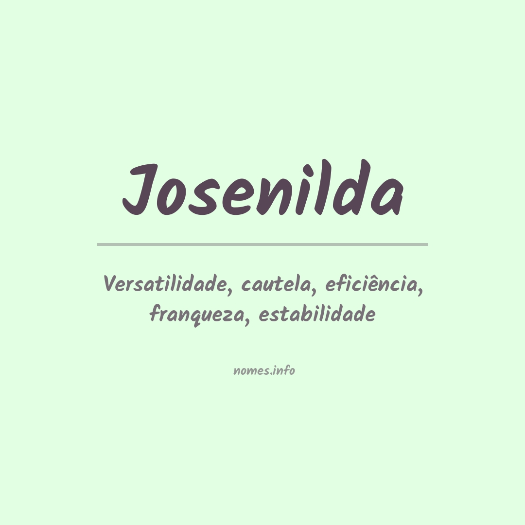Significado do nome Josenilda
