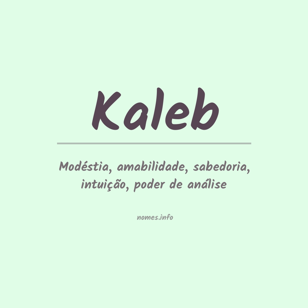 Significado Do Nome Kaleb