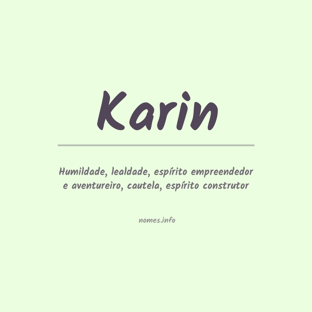 Significado do nome Karin
