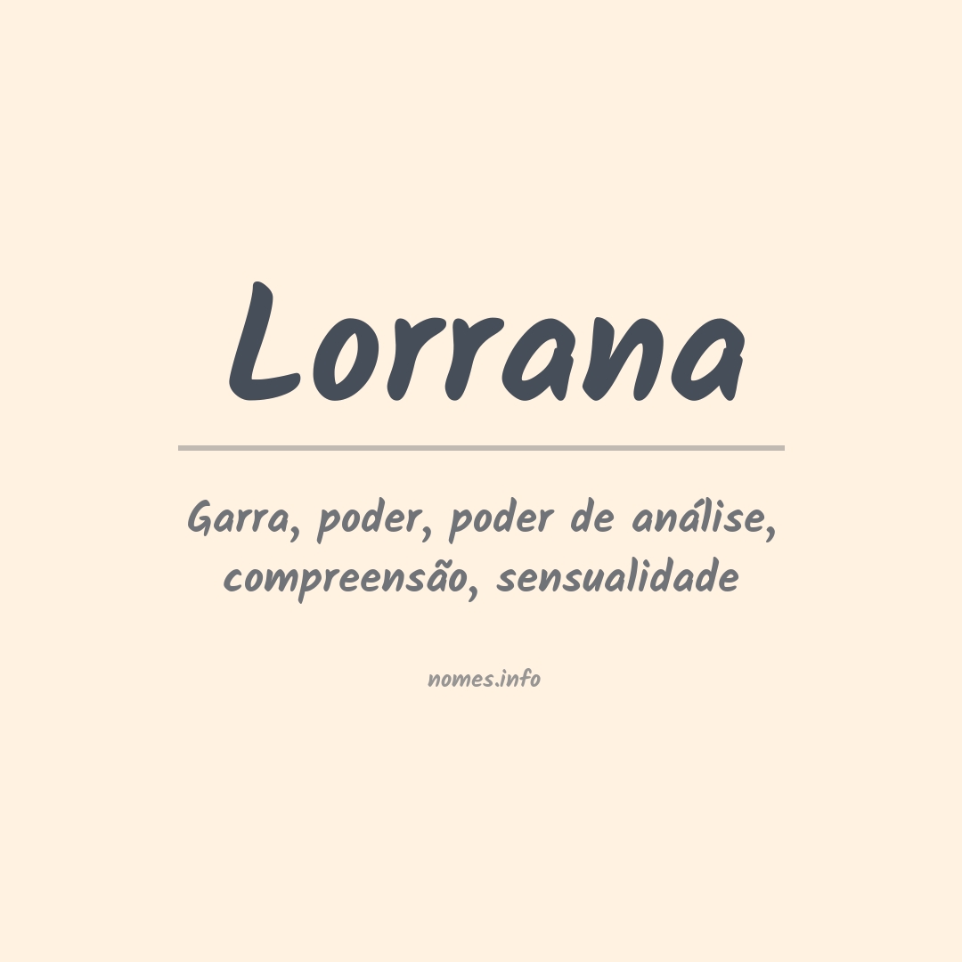 Significado do nome Lorrana