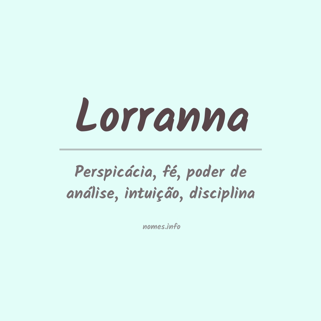 Significado do nome Lorranna