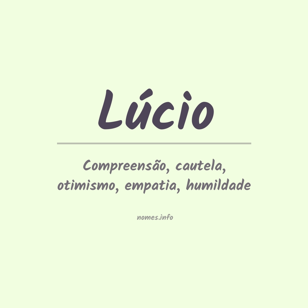 Significado do nome Lúcio