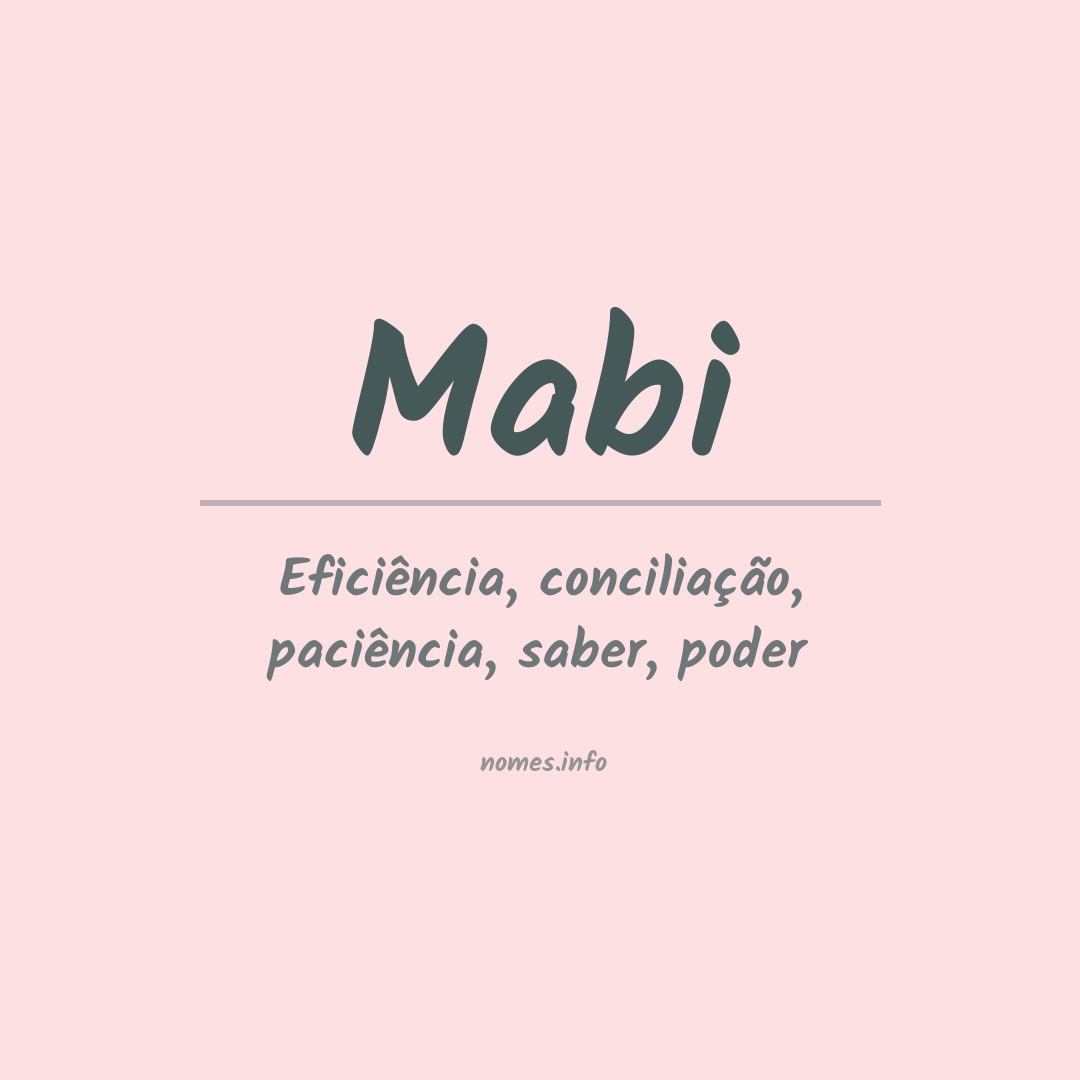 Significado do nome Mabi
