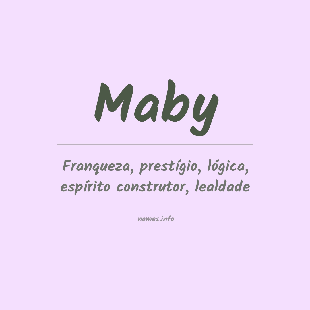 Significado do nome Maby