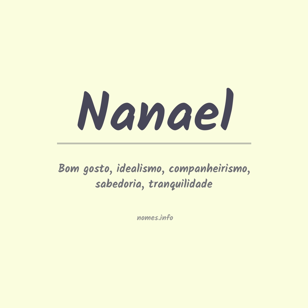 Significado do nome Nanael