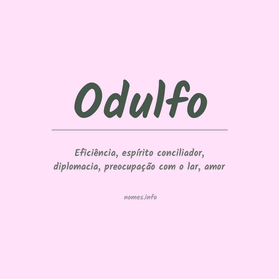 Significado do nome Odulfo