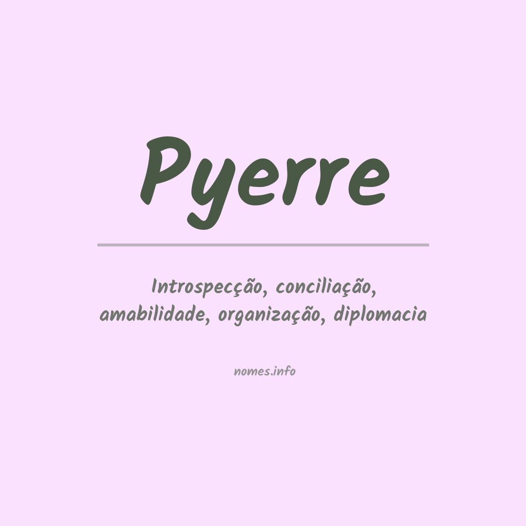 Significado do nome Pyerre