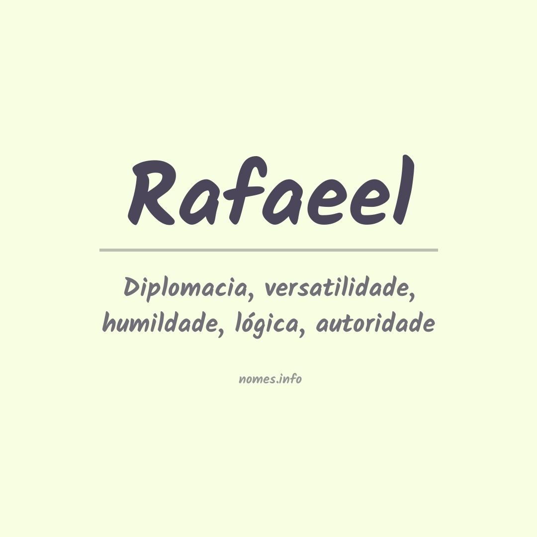 Significado do nome Rafaeel