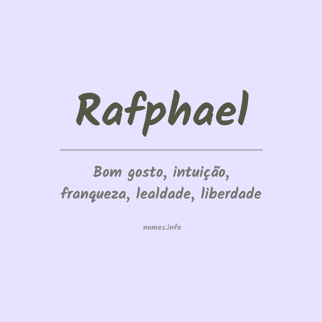 Significado do nome Rafphael